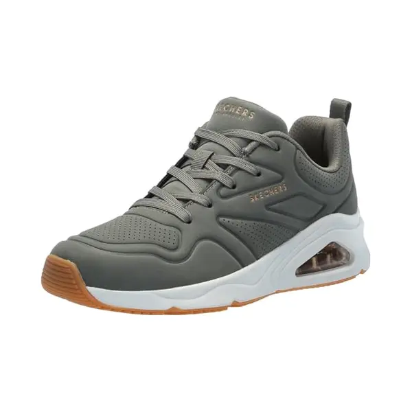 Skechers Damen Tres-air Uno Ah - MazingSneaker, Olivfarbenes Durasuede Textil, 37 Eu thumbnail