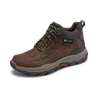 Skechers X John Deere Respected Landin Herenlaarzen, Donkerbruine Leren Rand, 43 Eu