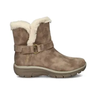 Skechers Damen Easy Going Dreamers Move Stiefel, Dark Taupe Microleather Buckle Trim, 36 Eu
