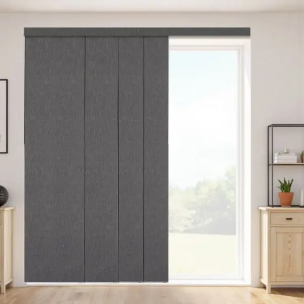 Vevor Paneelgordijnen Schuifgordijnen 4 Panelen Voor Schuifdeuren Donkergrijs thumbnail