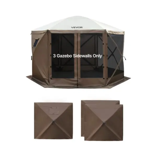 Vevor 3x Seitenwände Für Pavillon Seitenteile, 1, 73 X 1, 48 M, Wasserfeste Seitenplanen Mit Sonnenschutz Pu-Beschichtung, Seitenwand Inkl. 1 thumbnail