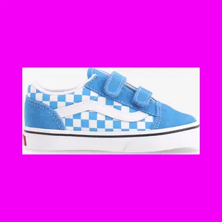 Vans Old Skool V Baby Schuhe Blau Weiß - 24