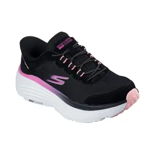 Skechers Women's Max Cushioning Endeavour Cardova Slip-On Sneakers, Black Textile/Pink Trim, 7 Uk