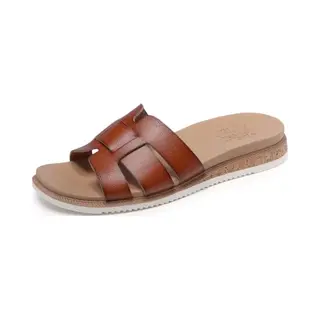 Skechers Desert Kiss Low Peak Look Gladde Sandaal Voor Dames, Bruin Dura Leer, 41 Eu