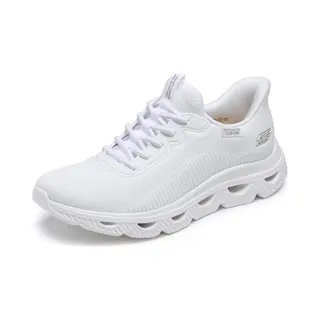 Skechers Damen Glide Step Arc Waves Slip-ins Sneaker, Weiss/opulenter Garten, 38 Eu