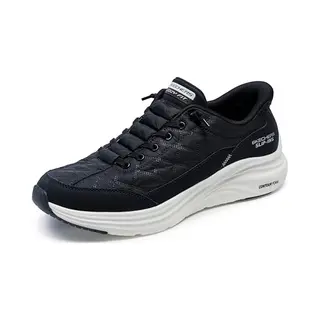 Skechers Heren Contour Foam Cozy Fit Hands Free Slip-in Sneaker, Zwart/Wit, 10, 5