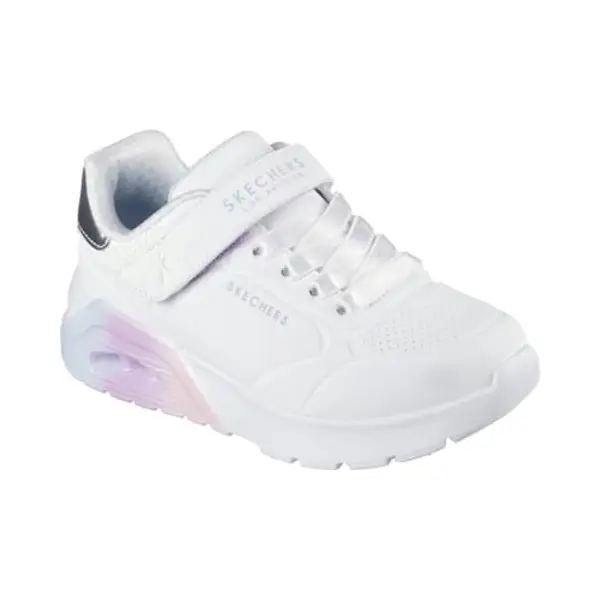 Skechers Girl's Uno Lite 2.0 Vivid Metallic Sneaker, Weiß, 10.5 Uk Child thumbnail