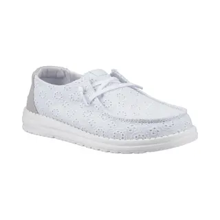 Heydude Hey Dude Wendy Mocassins Voor Dames, Met Oogjes En Kant, Blauw, 39 Eu