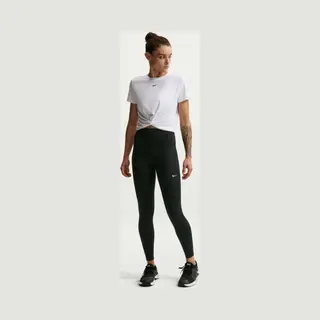Nike Damen Df One Hr Useam Leggings, Black/White, M