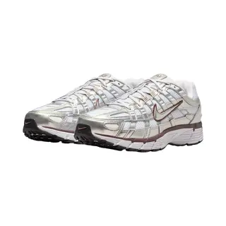 Nike P-6000 Weiß Metallic Silber Damen Sneaker Schwarzes Tattoo BV1021-110 36.5 Gray
