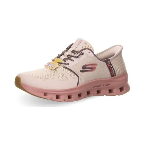 Skechers Women's Glide-Step Pro Slip-On Sneakers, Taupe Mesh/Multi Trim, 7 Uk thumbnail