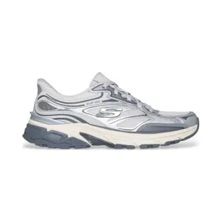 Skechers Für Damen. 150710 Slipper, Stamina Sport Platerado (38), Silber, Wohnung, Schnürsenkel, Lässig, Sportlich, Multisport