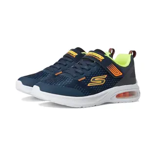 Skechers Jungen Microspec Max Advance Squad-Pacer Turnschuhe, Navy Textile / Synthetic / Multi Trim, 33.5 Eu