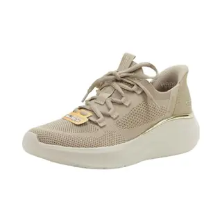 Skechers Women's Bobs B Love True Delight Slip-On Sneakers, Taupe Engineered Knit, 7 Uk