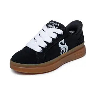 Skechers Courtside Cali Girlz Damen-Sneaker, Black Suede White Duraleather, 40 Eu