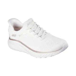 Skechers Damen Bobs Squad Chaos Current MuseSneaker, Weißgold-Textil, 36 Eu