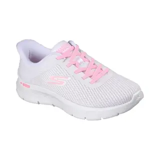 Skechers Damen Go Walk Flex Carla Sneaker, Weiß Rosa, 39 Eu