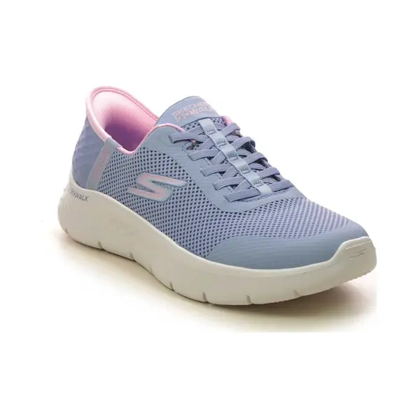 Skechers Slip Ins Go Walk Bungee Peri Periwinkle Blue Womens Trainers 124836 In A Plain Textile In Size 8 thumbnail