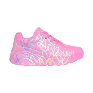 Skechers Uno Lite Metallic Joy, Rose Vif, Multicolore, 35 Eu
