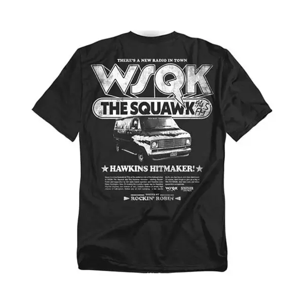 Stranger Things Season 5 - Hawkins Hitmaker Wsqk Back T-Shirt Schwarz In L thumbnail