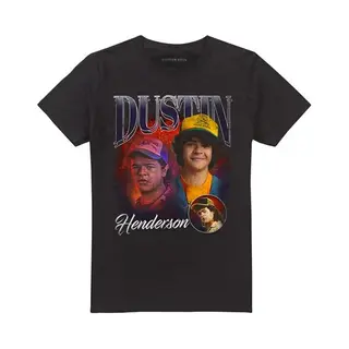 Stranger Things Season 5 - Dustin Homage T-Shirt Schwarz In L