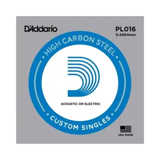 D'Addario PL016 snaar voor muziekinstrumenten Akoestisch/elektrisch 1 stuk(s) Staal Gitaar