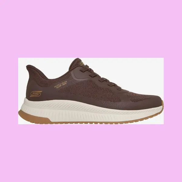 Skechers Bobs Squad 4 Slip-ins Shoes Brown Beige Rubber - 40 thumbnail