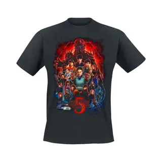 Stranger Things Season 5 - Poster T-Shirt Schwarz In 4XL