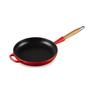 Le Creuset Signature Gusseiserne Bratpfanne Mit Holzgriff 24cm Kirschrot, 20258240600422