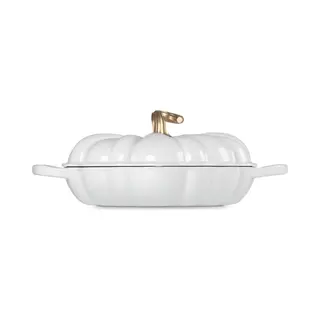 Le Creuset Emaillierter Kürbis-Schmortopf Aus Gusseisen, 2, 75 Qt, Weiß