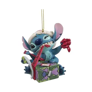 Disney Traditions 6017545 Stitch Unwrapping Gift Hanging Ornament - P01658