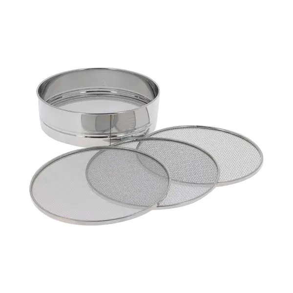 De Buyer 4605.21 4 X Interchangeable Grey Stainless Steel Mesh Sieves 0.5/1/2/3 Mm, Diameter 21 Cm thumbnail