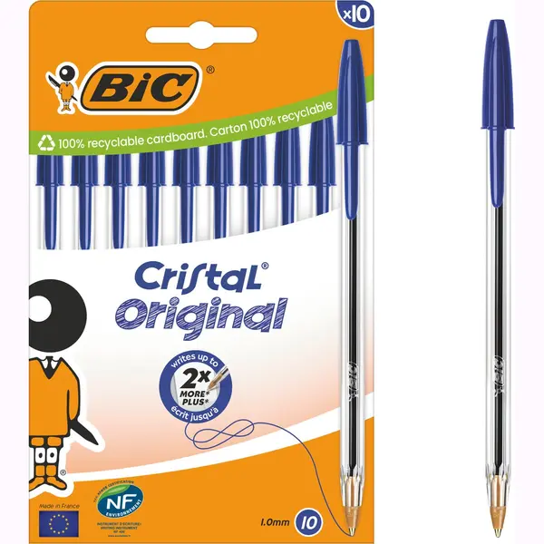 Bic 516352 ballpoint pen Blue Stick ballpoint pen Medium 10 pc(s) thumbnail