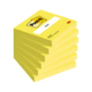 3M 654-Ny zelfklevend notitiepapier Vierkant Geel 100 vel Zelfplakkend