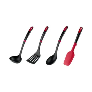 Tefal Kochbesteck-Set "Ingenio+" Silikon-Sicherheitsring, Hitzebeständig Bis 230C, Spülmaschinenfest