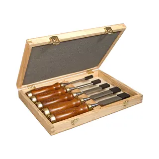 Stanley Houtbeitelset Bailey 5-delig Houten kist