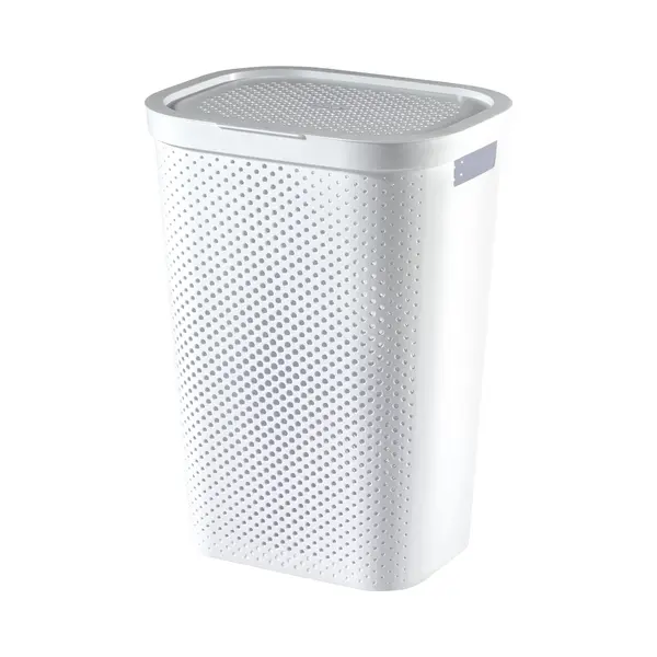 Curver Infinity Recycled Dots Wasmand Met Deksel - 60L - Wit thumbnail