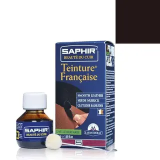Saphir Avel Franse Kleuring Vloeibaar Leer Donkerbruin 50 Ml