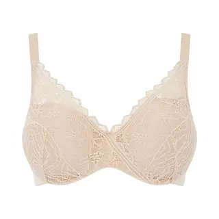 Chantelle, Bh's, Easy Feel Floral Touch Cup Bh, Beige, (Een Eenheid Per Verpakking, 90 D)