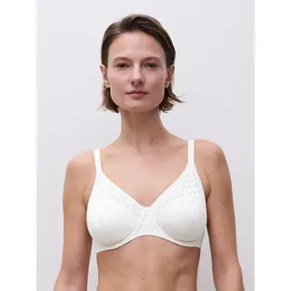 Chantelle Beugel Bh - Voorgevormd - Norah - Volledig Kant - Stevige Bh Grote Maten - T-shirt Bh - 85E - Wit