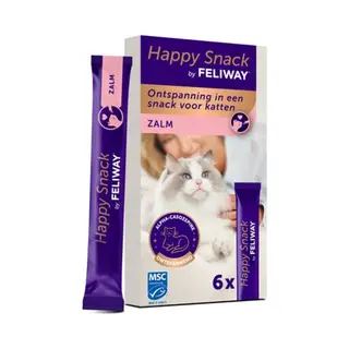 Feliway Kattensnack Happy Snack Zalm 6 X 15 Gr