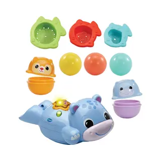 VTech Spetter & Zing Nijlpaardje - Badspeelgoed - Inclusief 8 Badspeeltjes - Speelgoed 1 Tot 6 Jaar