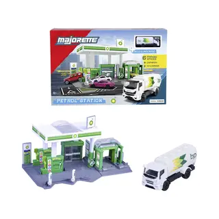 Majorette Petrol Station Bp (inkl. Spielzeugauto) - Spielzeug-Tankstelle Mit Waschanlage, Shop, Zapf- Und Ladesäulen & Vielen Funktionen,