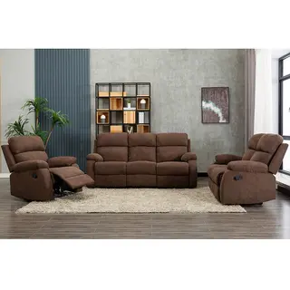 Vente-unique Relaxsessel Fernsehsessel - Stoff - Braun - Tolzano