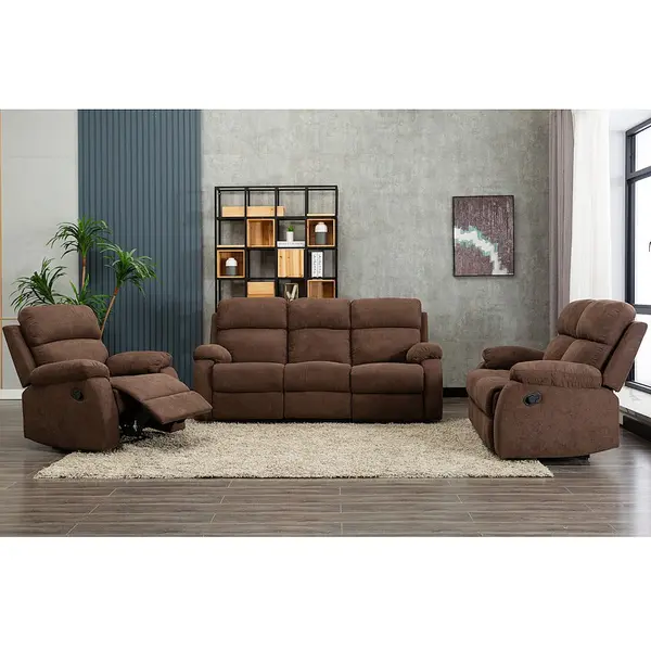 Vente-unique Relaxsessel Fernsehsessel - Stoff - Braun - Tolzano thumbnail