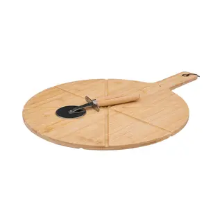 5 five simply smart 5five - Pizza-schneidebrett Mit Bambusrolle 37cm