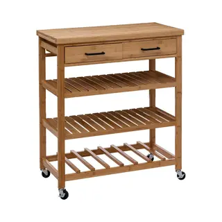 5Five Simply Smart Beistelltisch Großes Modell 2 Schubladen Linha Bambus - 5five