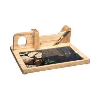 Secret de Gourmet Vlees- En Kaassnijder Met Bakje - Hout