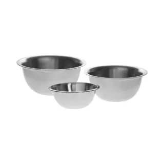Secret de Gourmet Set 3x Beslagkommen/mengkommen Rvs - 1L - 2L - 3, 3L