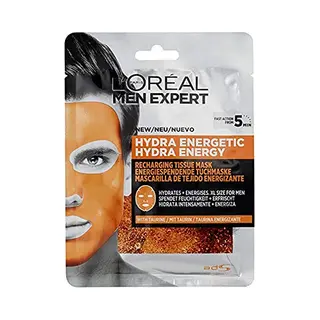 L'Oréal Men Expert Men Expert Hydra Energetic Tissue Gesichtsmaske Für Männer, Tuchmaske Für Müde Aussehende Haut (1 Stück)